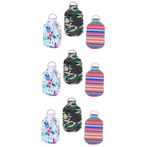 Produktbild: MERRYHAPY 3sets Schlüsselanhänger Neopren Reise Flaschen Tasche 30ml Hand Träger 3 Stücke * 3
