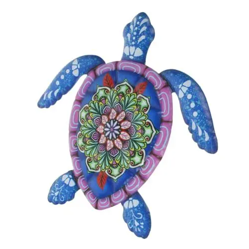 Produktbild: MERRYHAPY Wandkunst Aus Eisen Mit Schildkrötenmotiv Metall-wanddekoration Meeresschildkröte - Garten-wandbehang Metall-wandornament Im Vintage-stil