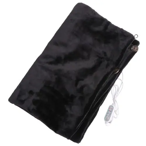 Produktbild: MERRYHAPY Heizdecke usb beheizter schal kuscheldecke warm heater blanket warmedecke warm blanket Schulterdecke Pflege-Hoodie wärmender Schal für den Winter elektrischer Schal Nerzvlies Black