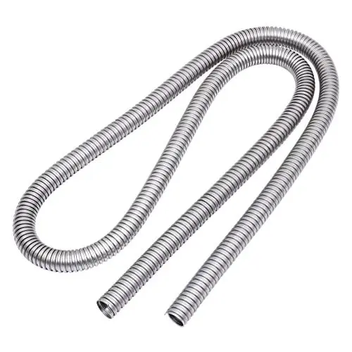 Produktbild: MERRYHAPY Kabelschutz Kabelabdeckungshülse Kabelführungsschlauch Hitzeschild kabelentmanteler kabelummantelung Organisatoren für elektrische Kabel Wasserschlauch Gewindeschlauch aus Metall