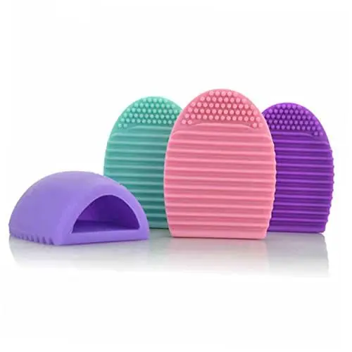 Produktbild: MERRYHAPY Make-up-pinselreiniger Aus Silikon Make-up-schwamm-reinigungsmatte Make-up-pinsel Schrubbermatte Reinigungspad Für Make-up-pinsel Bürstenreinigungspads Make-up-ei Werkzeug Black