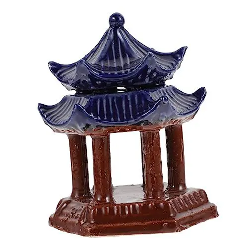 Produktbild: MERRYHAPY Aquariumdekoration Keramikpavillon Lebendige Dekoration Im Chinesischen Stil Mikrolandschaftsornament