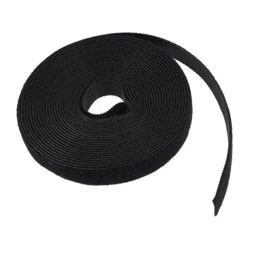 Produktbild: MERRYHAPY Selbstklemmende Kabelbinder 5 Meter Zur Kabelbündelung Mit Halterung Für Netzkabel UV Beständig Und Hitzebeständig Ideal Für Den Innen Und Außenbereich Mit Schraubloch Für