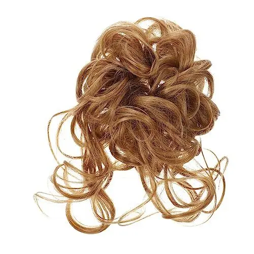 Produktbild: MERRYHAPY Messy Hair Bun Haarteil Echthaar Haarteile für Frauen Haarknoten Haarteile Lockiger Messy Bun Haarteil Pferdeschwanz Accessoire