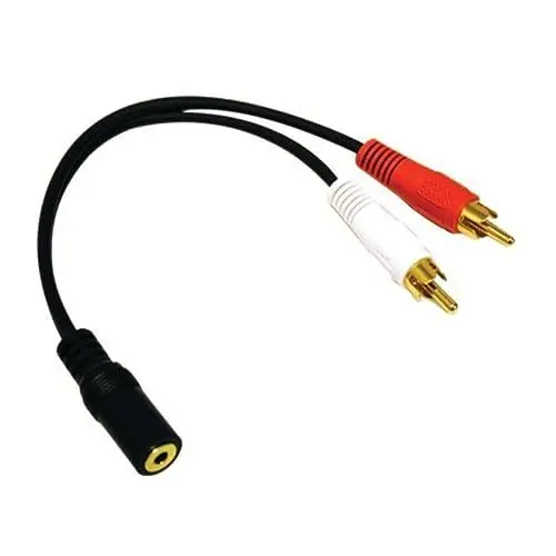 Produktbild: MERRYHAPY Y-kabel 3 5 Mm Stereo-buchse Auf 2 Plattierte – Audio