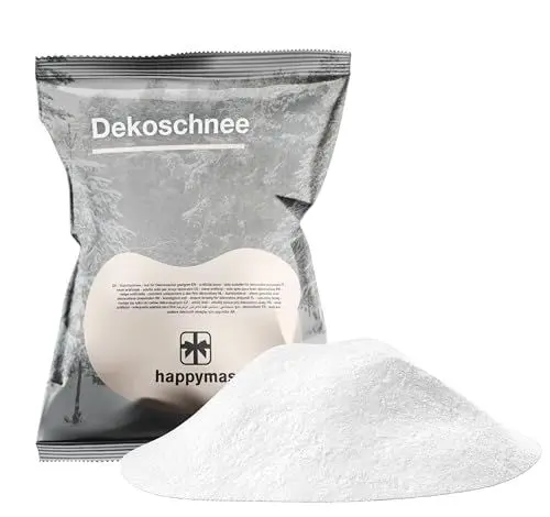 Produktbild: merryxmas Kunstschnee - täuschend echt - flauschig & glitzernd Schnee für Dekoration an Weihnachten - Dekoschnee