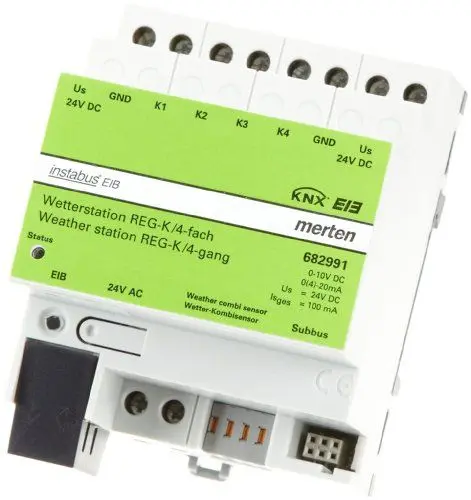 Produktbild: Merten 682991 Wetterstation REG-K/4fach, lichtgrau
