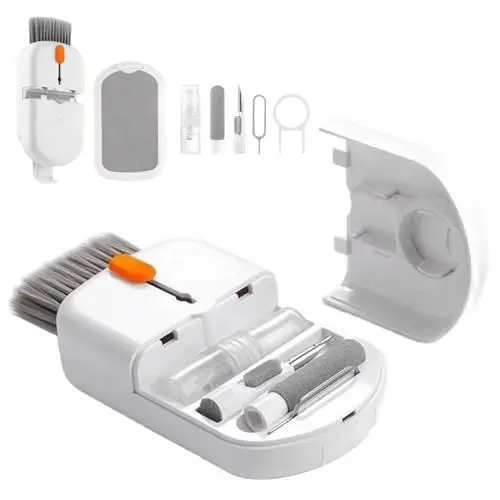 Produktbild: Merwlukt Tastatur Reinigungsset, 10 in 1 Keyboard Cleaner, Handy Cleaning Kit Tastaturreiniger für Handys, Laptop, Tastatur, Kopfhörer, Kamera, PC Zubehör