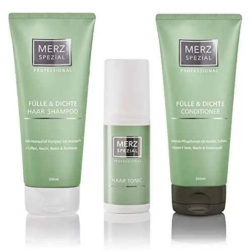 Produktbild: Merz Spezial Professional Set Haar Shampoo, Conditioner & Tonic - für mehr Haarwachstum, weniger Haarausfall und weniger Haarbruch