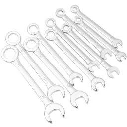 Produktbild: Mesee 10 Stück Maulschlüssel Set, Mini Ratschenschlüssel Set, Gabelschlüssel Ringmaulschlüssel, Metrisches Ringschlüssel Schraubenschlüssel Set, Torx Ringschlüssel Werkzeug, 4mm-11mm