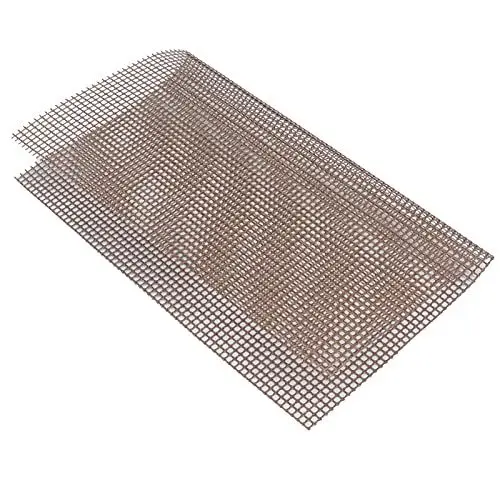 Produktbild: Mesh-Grillmatte, hitzebeständig, schneidbar, Grillmatte, Grill, Kochmatte, Grillmatte, Fischgitter zum Grillen, Ofenmatte, Outdoor-Grillauflage für Outdoor-Grill (Brown 33 * 40cm)
