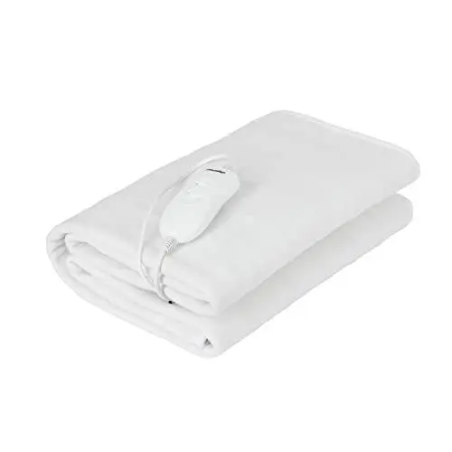 Produktbild: Mesko MS7419 Wärmeunterbett, 150 x 80cm, Abschaltautomatik, Überhitzungsschutz, 3 Temperatursstufen, Bettwärmer fur Einzel Bett, Waschbar, Elektrisches Matratzenheizung, Weiß, 60W
