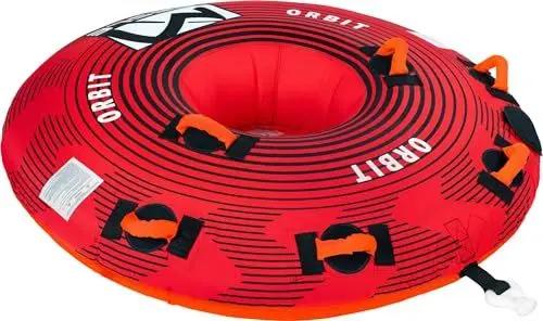 Produktbild: Mesle Funtube Orbit, 1-2 Personen Wasserreifen aufblasbar, Towable Tube Wassersport für Kinder & Erwachsene, Donut Schleppring für Boot & Jetski, Schleppreifen zum Ziehen