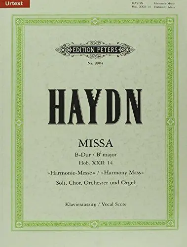 Produktbild: Mass in B flat 'Harmony Mass' Hob.XXII/14: Urtext (Schenck) (Edition Peters)