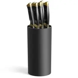 Produktbild: Messerblock Ohne Messer für Küche, Universal Messerblock Schwarz, Messerblock Leer mit Flexiblen Lamellen, Unbestückte Messerblock Kann Untergebracht Werden 4-10 Messers Aller Art, 23 x 11 x 11 cm