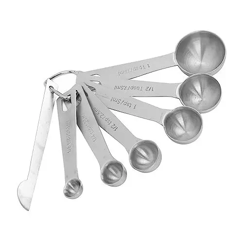 Produktbild: Messlöffel-Set, 7-teilig, Back-Messwerkzeuge, Edelstahl, Genaue Skala, Messlöffel-Set, Küchenhelfer Zum Kochen oder Backen