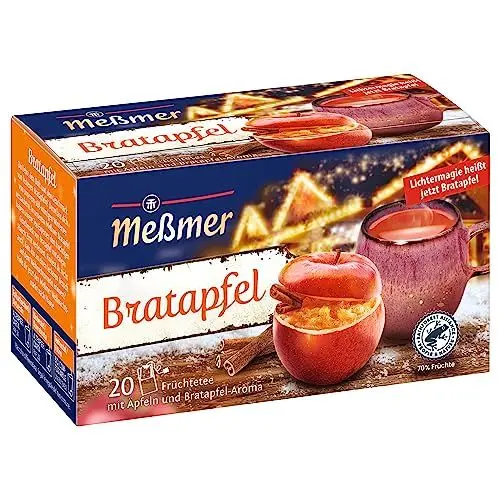 Produktbild: Meßmer Bratapfel | 20 Teebeutel | Glutenfrei | Laktosefrei | Vegan