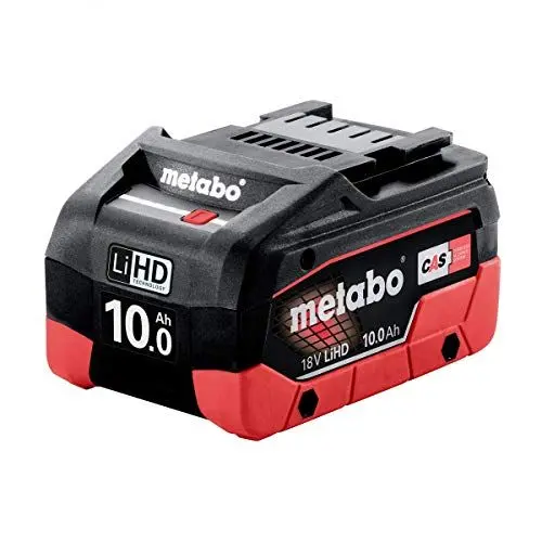 Produktbild: metabo LiHD Akkupack - 18 V / 10.0 Ah - Hochleistungs-Batterie für Lange Laufzeiten, intelligente Akkuverwaltung, AIR Cooled Ladetechnologie - Akku für anspruchsvolle Anwendungen