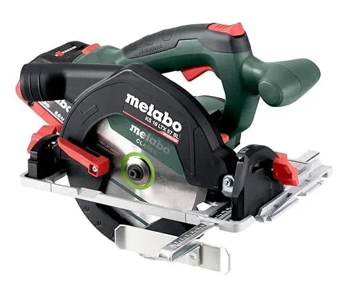 Produktbild: Metabo Akku-Handkreissäge KS 18 LTX 57 BL, mit Brushless-Motor, Auslaufbremse, mit MetaBox, Leerlaufdrehzahl 5000 /min 611857810