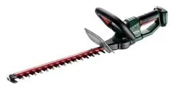 Produktbild: Metabo Akku-Heckenschere HS 18 LTX 45 – 601717850 – Leicht und leise – Elektrische Hecken- und Strauchschere – Ohne Akku und Ladegerät