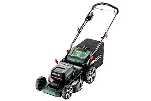 Produktbild: metabo Akku-Rasenmäher RM 36-18 LTX BL 46 – 601606650 – 18 V – Akkurasenmäher mit Mulchfunktion – Für Gärten mit bis zu 800 m² – Inkl. 2 Akkus und Ladegerät