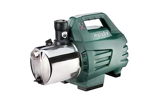 Produktbild: metabo Gartenpumpe P 6000 Inox – 600966000 – Bewässerungspumpe mit 6000 l/h Fördermenge – Ideal für 1-4 Regner – 1300 W, 5,5 bar, 55 m Förderhöhe