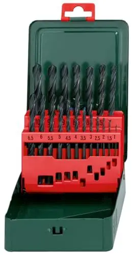 Produktbild: Metabo HSS-R-Bohrerkassette-SP – 627151000 – Für vielseitige Stahl- und Metallbearbeitung – 19-teilig