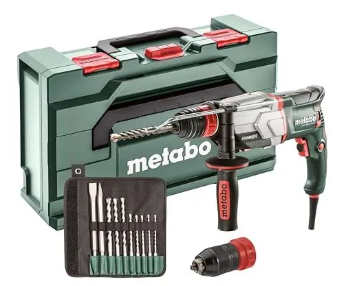 Produktbild: Metabo Multihammer UHE 2660-2 Quick Set – 600697510 – Multihammer zum Hammerbohren, Bohren in zwei Gängen und Meißeln – 4 m Kabellänge