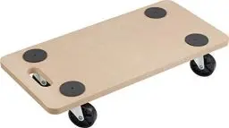 Produktbild: Metafranc Transportroller 590 x 290 mm - 200 kg Tragkraft - MDF-Platte - PP-Räder / Möbelroller / Transporthilfe für Umzug / Rollwagen für Möbel-Transport / Kistenroller aus Holz / 820040