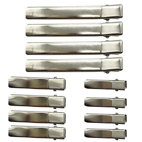 Produktbild: Metall Haarspangen für Locken 3 Größe Doppelzinken Alligator Haarnadeln Pin Curl Clips Abschnitt Clips für Friseur DIY Haarnadeln (3,5 cm, 4,7 cm, 7,8 cm)