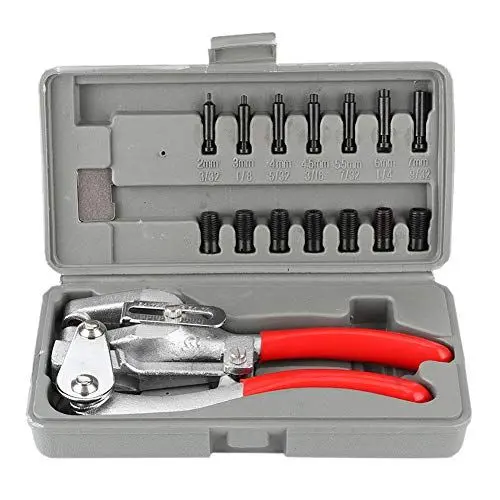Produktbild: Metall Locher Set, Multifunktionale Profi Lochzange Langlebig für Leder für Uhrenarmband für Kunststoff für Blech für Messing für Gummi