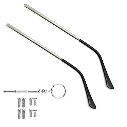 Produktbild: Metall-Brillen-Ersatzbügel, Brillen-Ersatzarme 1 Paar Metall-Brillen-Ersatzbügel Brillen-Ersatzarme Brillenbügel-Beine Brillenbügel-Ersatz Für Brillen-Sonnenbrillen-Reparatur,grau