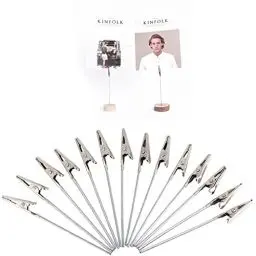 Produktbild: Metalldraht Krokodilklemme, 50 Stück Foto Clip Craft Clip, Fotoklammern Metall, DIY Handwerk Drahtklammer, Halter Dekoration Zubehör (Silber)