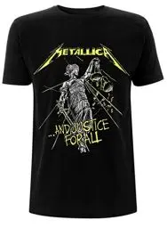 Produktbild: Metallica ...and Justice for All - Tracklist Männer T-Shirt schwarz L 100% Baumwolle Band-Merch, Bands