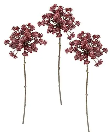 Produktbild: Metallic-Dillzweig Dill mit Glitter beeist Kunstzweige Deko Pflanze Zweig Weihnachtsdeko Einzelblume Kunstblumen Künstliche Blumen Kunstpflanze Floristik AST Metallic-Blütenzweig Winterblume