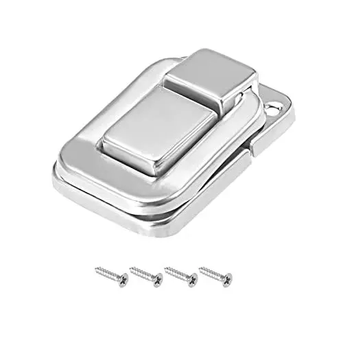 Produktbild: METALLIXITY Kipp Hebel Verriegelung (48mm x 32mm) Eisen Schlösser - für Schränke Boxen Koffer Silber