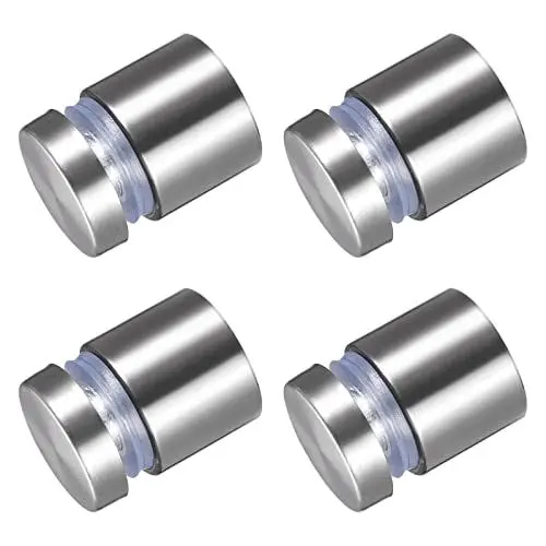 Produktbild: METALLIXITY Zeichen Abstandshalter Schrauben (19x25mm) 4Stk Edelstahl Werbung Schrauben Glas Acryl Nagel - für Bild Rahmen Schild Anzeigen