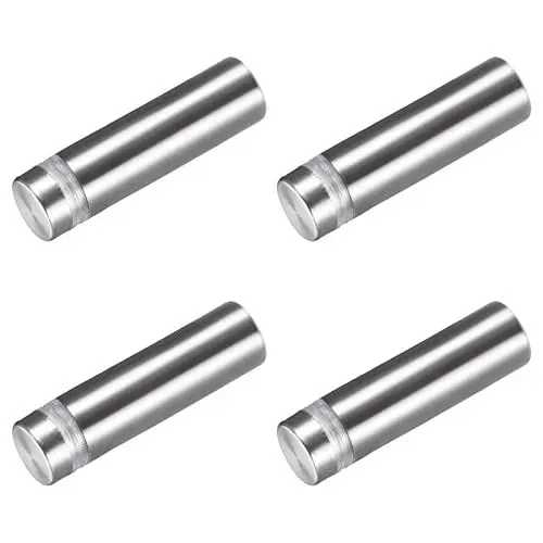 Produktbild: METALLIXITY Zeichnen Abstandshalter Schrauben (12x43mm) 4Stk Edelstahl Werbung Schrauben Glas Acryl - für Bild Rahmen Schilder Anzeigen