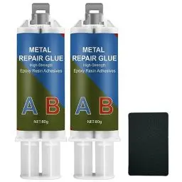 Produktbild: Metallkleber, 160g Flüssigmetall Hitzebeständig, 2 Komponenten Kleber für Metall, für Metall auf Metall, Edelstahl, Hartkunststoff, Aluminiumlegierung, Metallrohr, DIY-Basteln