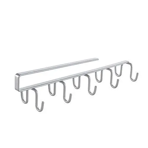 Produktbild: Metaltex 77336 My Hooks-Universal Hanger Hooks, Metallic Grey, 6 x 25 x 6 cm