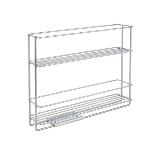 Produktbild: Metaltex 364650000 In & Out Gewürzregal ausziehbar, Metall, Silbermetallic, 6x28x22cm || bis zu 2kgs, Silber