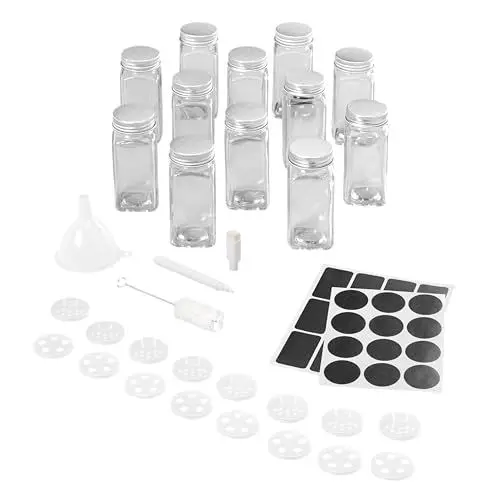 Produktbild: Metaltex Gewürzgläser12er Set, inkl. Labels & 16 Streueinsätze