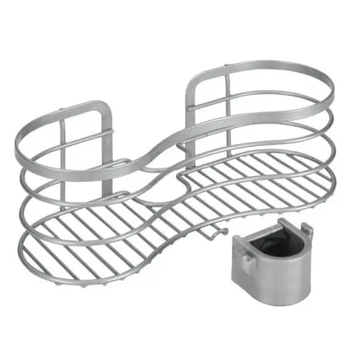 Produktbild: Metaltex Viva Duschkorb Duschablage, Metall, Edelstahloptik, 17 x 30 x 12 cm
