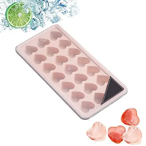 Produktbild: Metdek 7X2S 21-well heart-shaped silicone ice lattice pink, Acrylic