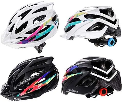 Produktbild: meteor® Fahrradhelm Herren Damen Kinder-Helm MTB rollerhelm mädchen Kinder-fahrradhelm Downhill radhelm Mountainbike Inliner Skater-Helm BMX Scooter Jungen Bike Helmet (M (55-58cm), Shimmer Schwarz)