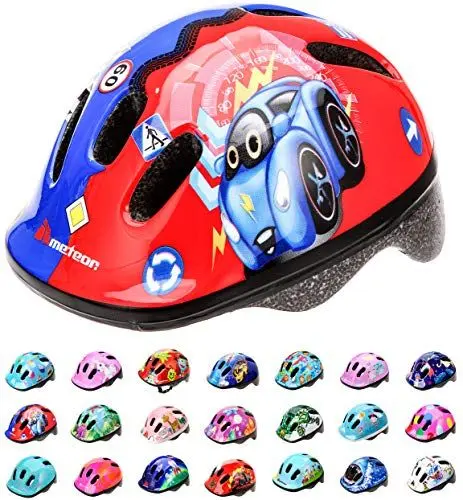 Produktbild: meteor Kinder fahrradhelm ab 1 Jahr – sicherer & stoßdämpfender Kinderhelm mit verstellbarem Headlock - waschbarem Fahrrad Helm Innenfutter – optimaler Schutz & leichtes Design für Baby-Abenteurer