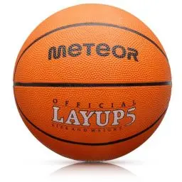Produktbild: meteor® Layup Kinder Jugend Basketball Größe #5 ideal auf die Kinderhände von 4-8 Jährigen abgestimmt idealer Basketball für Ausbildung weicher Basketball (Größe 5 (Kinder), Orange)
