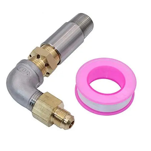 Produktbild: METER STAR 1,27 cm (1/2 Zoll) Propangas-Luftmischer-Düsen-Sprühventil-Kit für Feuerstelle, Kamine (Max Set, hohe Kapazität 150 K BTU)