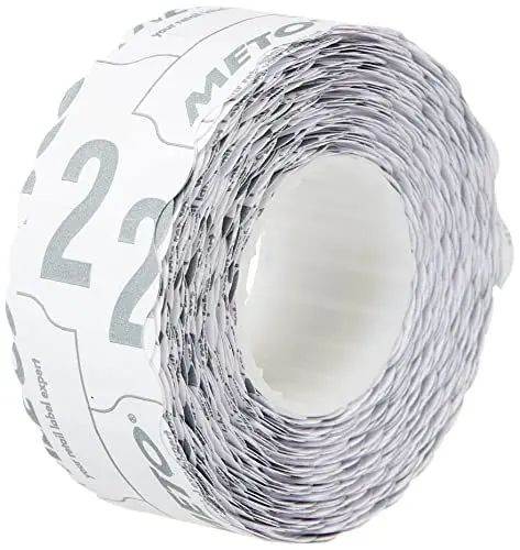 Produktbild: Meto Etiketten für Handauszeichner (22x12 mm, 1-zeilig, 12.000 Stück, weiß, permanent haftend, für METO, Contact, Sato, Avery, Tovel, Samark etc.)