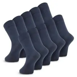 Produktbild: Metrium 10 Paar Business Socken Navy Blau, Socken Herren 39-42, Damen Socken 39-42, Komfort-Bund ohne drückende Naht. Aus fein gekämmter Baumwollmischung für weichen Griff.